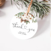 Pine cone winter Evergreen dank u Bedankjes Labels