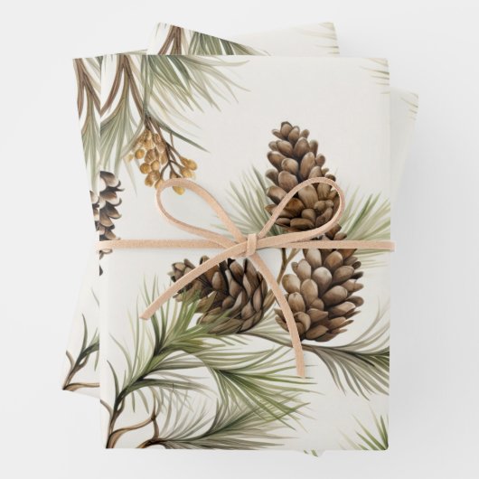 Pine cone Wrapping Papier Inpakpapier Vel (In situ)