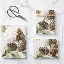 Pine cone Wrapping Papier