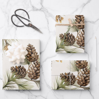 Pine cone Wrapping Papier Inpakpapier Vel