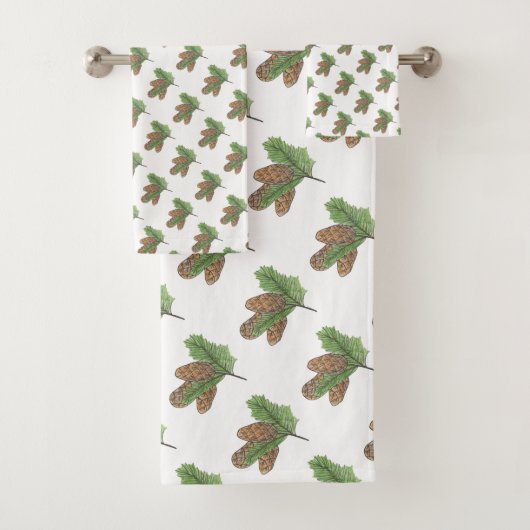 pine cones bad handdoek (Insitu)