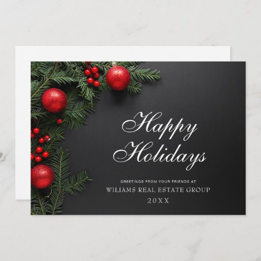 Pine Cones Branch-kerstgroet Feestdagenkaart (Voorkant / Achterkant)