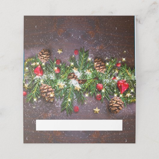 Pine Cones Branch Rustic Holiday Kerstfeest (Buitenkant ongevouwen)