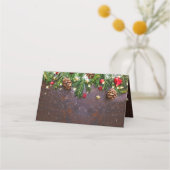 Pine Cones Branch Rustic Holiday Kerstfeest (Achterkant)