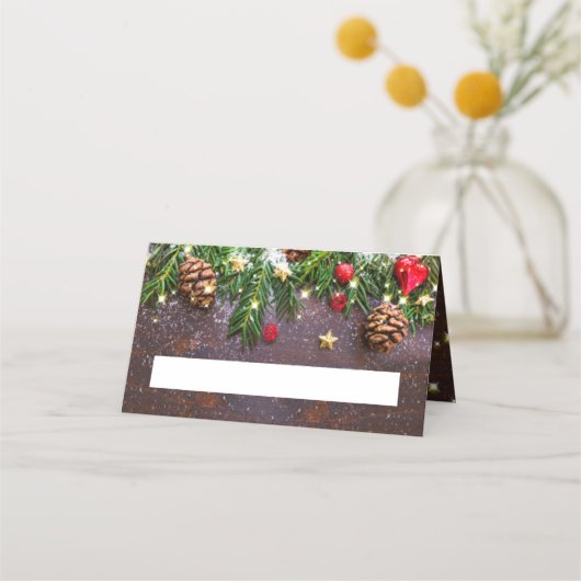 Pine Cones Branch Rustic Holiday Kerstfeest (Voorkant)