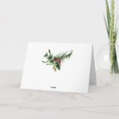 Pine Cones Branch Rustic Kerstfeestdag Kaart (Achterkant)
