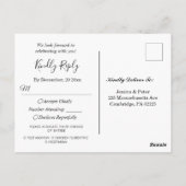 Pine Cones Branch Rustieke RSVP met Maaltijd Keuze Briefkaart (Achterkant)