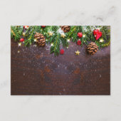 Pine Cones Branche Russe Vacances Carte RSVP (Dos)