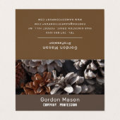 Pine Cones, dubbele Loyalty overhandigen Visitekaartjes (Buitenkant ongevouwen)