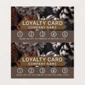 Pine Cones, dubbele Loyalty overhandigen Visitekaartjes (Binnenkant ongevouwen)