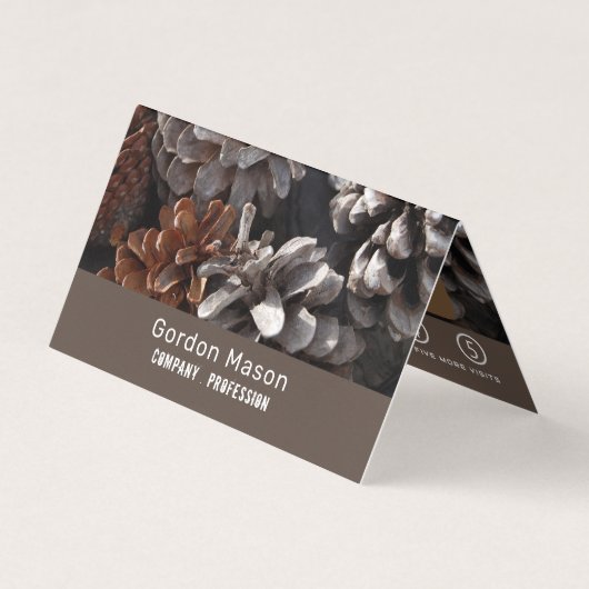 Pine Cones, dubbele Loyalty overhandigen Visitekaartjes (Voorkant)