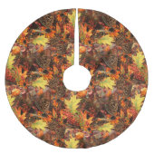 Pine Cones en Autumn Leaves Thanksgiving Kerstboom Rok (Voorkant)