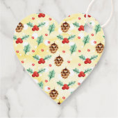 Pine Cones en Holly Kerstpattern Bedankjes Labels (Achterkant)