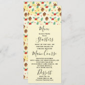 Pine Cones en Holly Kerstpattern Kaart (Voorkant / Achterkant)