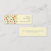 Pine Cones en Holly Kerstpattern Mini Visitekaartje (Voorkant / Achterkant)
