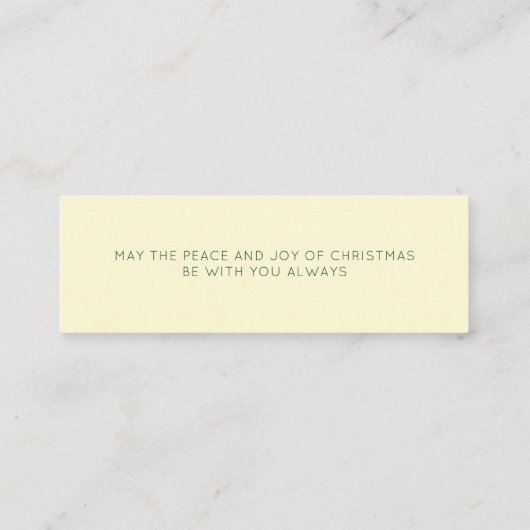 Pine Cones en Holly Kerstpattern Mini Visitekaartje (Achterkant)