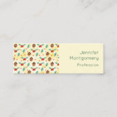 Pine Cones en Holly Kerstpattern Mini Visitekaartje (Voorkant)