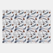 Pine Cones en Pine Needles Kerstpatroon Inpakpapier Vel (Voorkant)