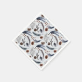 Pine Cones en Pine Needles Kerstpatroon Servet (Hoek)