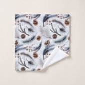 Pine Cones et aiguilles de pin Noël Motif (Gant de toilette)