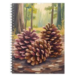 Pine Cones | Fall Autumn Watercolor Forest Notitieboek