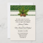 Pine Cônes Hiver Mariage Invitation (Devant)