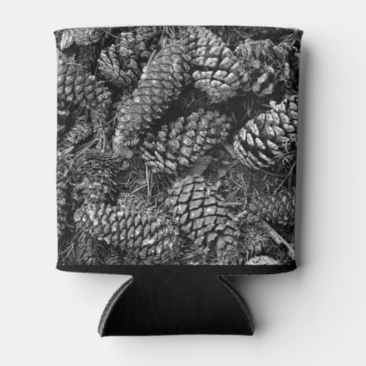 Pine Cones in zwart-wit Blikjeskoeler (Voorkant)