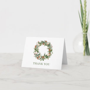 Pine Cones Kerst Holiday Krans Corporate Bedankkaart
