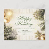 Pine Cones kerstfeestay Corporate Greeting Briefkaart (Voorkant)