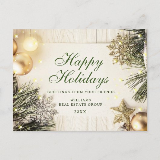 Pine Cones kerstfeestay Corporate Greeting Briefkaart (Voorkant)