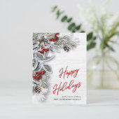 Pine Cones kerstfeestay Corporate Greeting Briefkaart (Staand voorkant)
