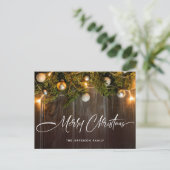 Pine Cones kerstfeestay Corporate Greeting Briefkaart (Staand voorkant)