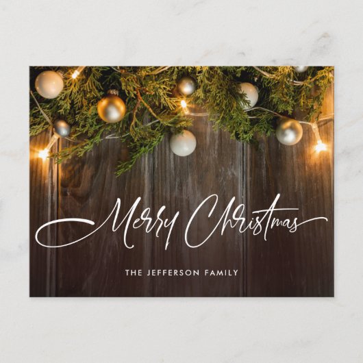 Pine Cones kerstfeestay Corporate Greeting Briefkaart (Voorkant)