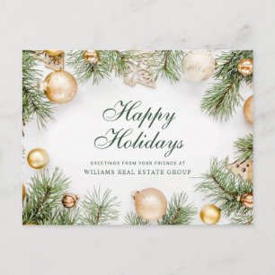 Pine Cones kerstfeestay Corporate Greeting Briefkaart
