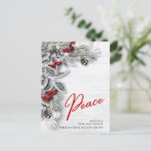Pine Cones kerstfeestay Corporate Greeting Briefkaart (Staand voorkant)