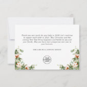 Pine Cones Kerstfeestdag grote onderneming Bedankkaart (Achterkant)