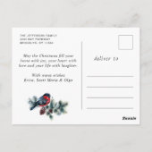 Pine Cones Kerstmis met feestdag Briefkaart (Achterkant)