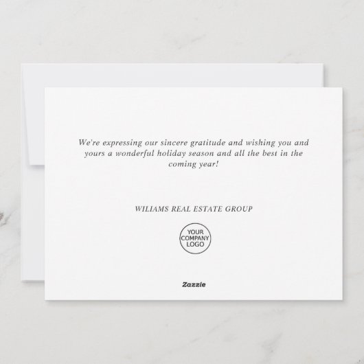 Pine Cones Kerstmis Rustic Corporate Greeting Feestdagenkaart (Achterkant)