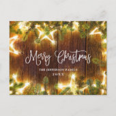 Pine Cones Kerstmis Rustic Holiday Greeting Briefkaart (Voorkant)