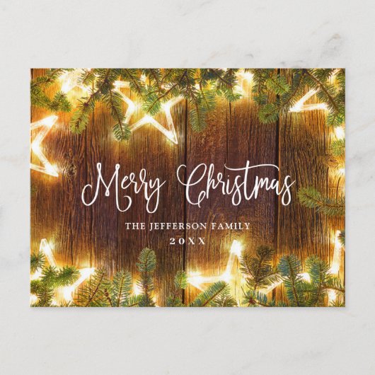 Pine Cones Kerstmis Rustic Holiday Greeting Briefkaart (Voorkant)