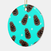 Pine Cones Natural Kerstkeramisch Ornament (Links)