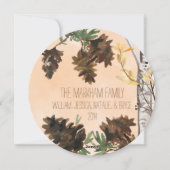 Pine Cones Nature Ronde Noël Carte de vacances (Dos)