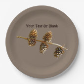 Pine Cones Papieren Bordje (Voorkant)