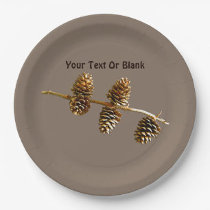 Pine Cones Papieren Bordje