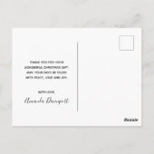 Pine Cones & Pine Needles Winter Pattern Dank u Briefkaart (Achterkant)