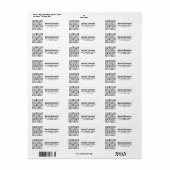 Pine Cones & Pine Needles Winter Pattern Etiket (Full Sheet)