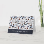 Pine Cones & Pine Needles Winter Pattern Kaart (Voorkant)