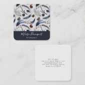 Pine Cones & Pine Needles Winter Pattern Vierkante Visitekaartje (Voorkant / Achterkant)