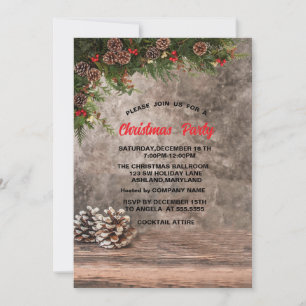 Pine Cones, Pine Tree Branches Kerstfeest Kaart