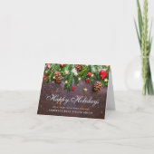 Pine Cones Rustic Corroborative Kerstfeestdag Kaart (Voorkant)